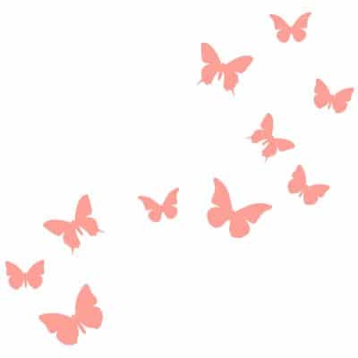 Pink butterfly wall stickers | Classic Woodland | Stickerscape | UK