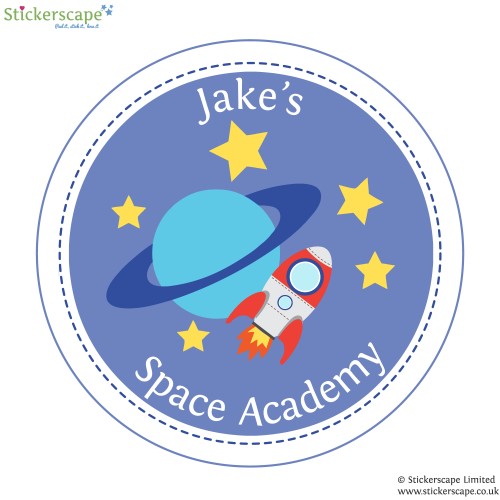 Personalised Space Academy wall sticker | Space wall stickers | Stickerscape | UK