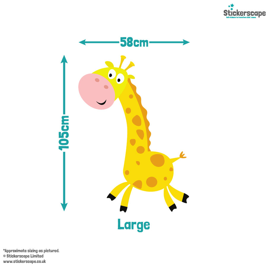 Giraffe Family Wall Sticker (Large)