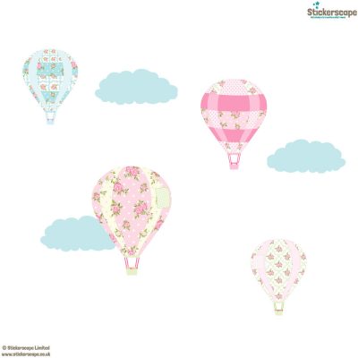 Vintage hot air balloon wall stickers | Transport wall stickers | Stickerscape | UK