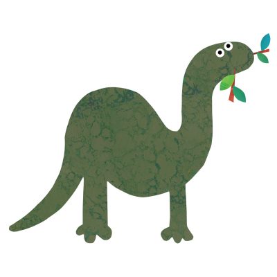 Brontosaurus wall sticker (Green) is a great little accessory to a child's room to add a dinosaur theme