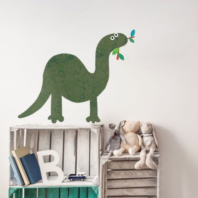 Brontosaurus wall sticker (Large - Green) is a great little accessory to a child's room to add a dinosaur theme