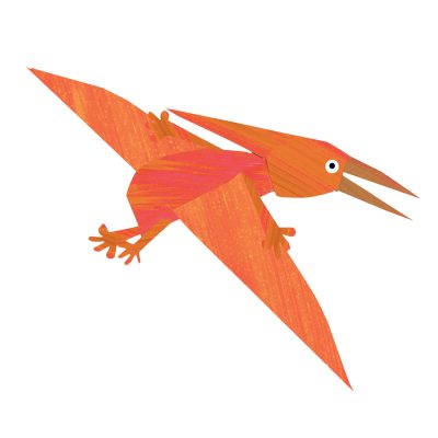 Pterodactyl wall sticker (Orange) is a great little accessory to a child's room to add a dinosaur theme