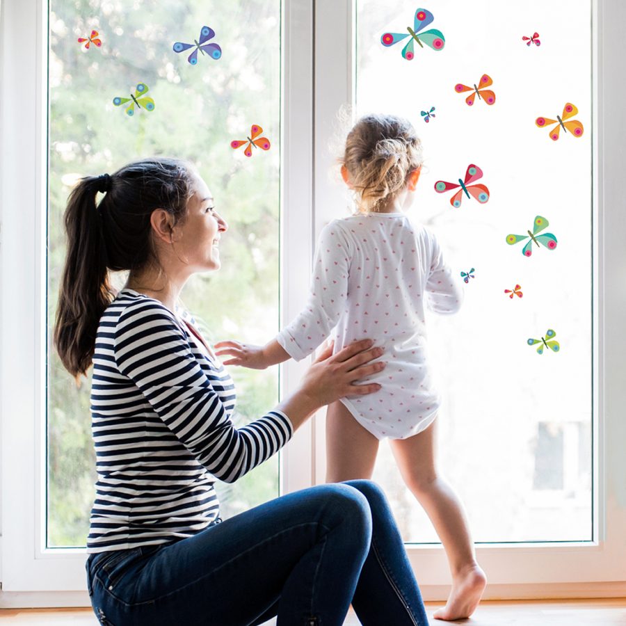 Butterfly window stickers by Kali Stileman