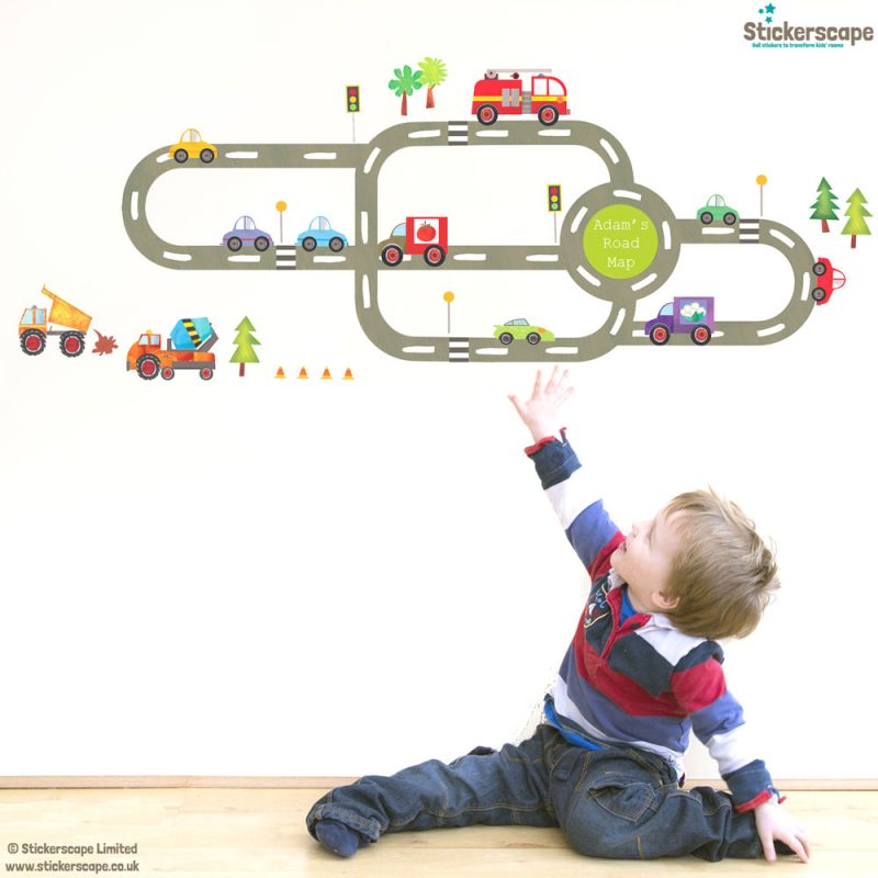 Personalised transport wall sticker pack