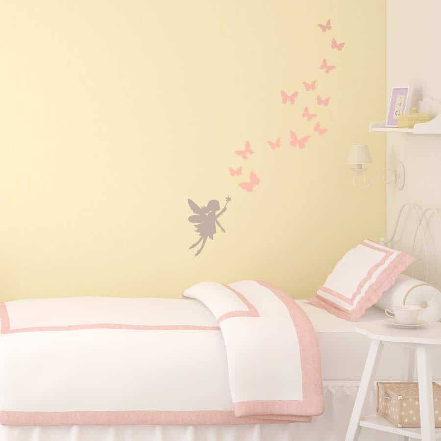Fairy and butterflies wall sticker set | Fairy wall stickers | Stickerscape | UK