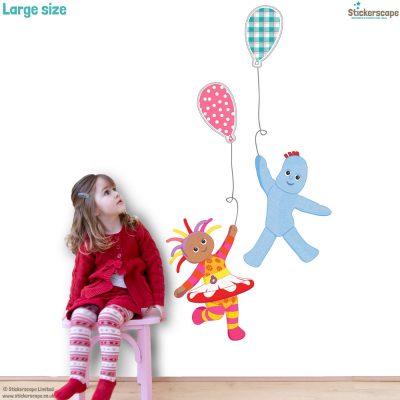 Igglepiggle and Upsy Daisy with balloons wall sticker | In the Night Garden | Stickerscape | UK