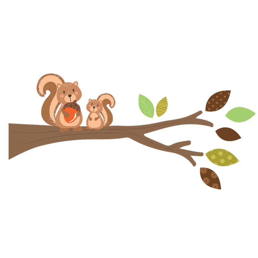 Woodland branch (right facing) wall sticker | Woodland Friends wall stickers | Stickerscape | UK