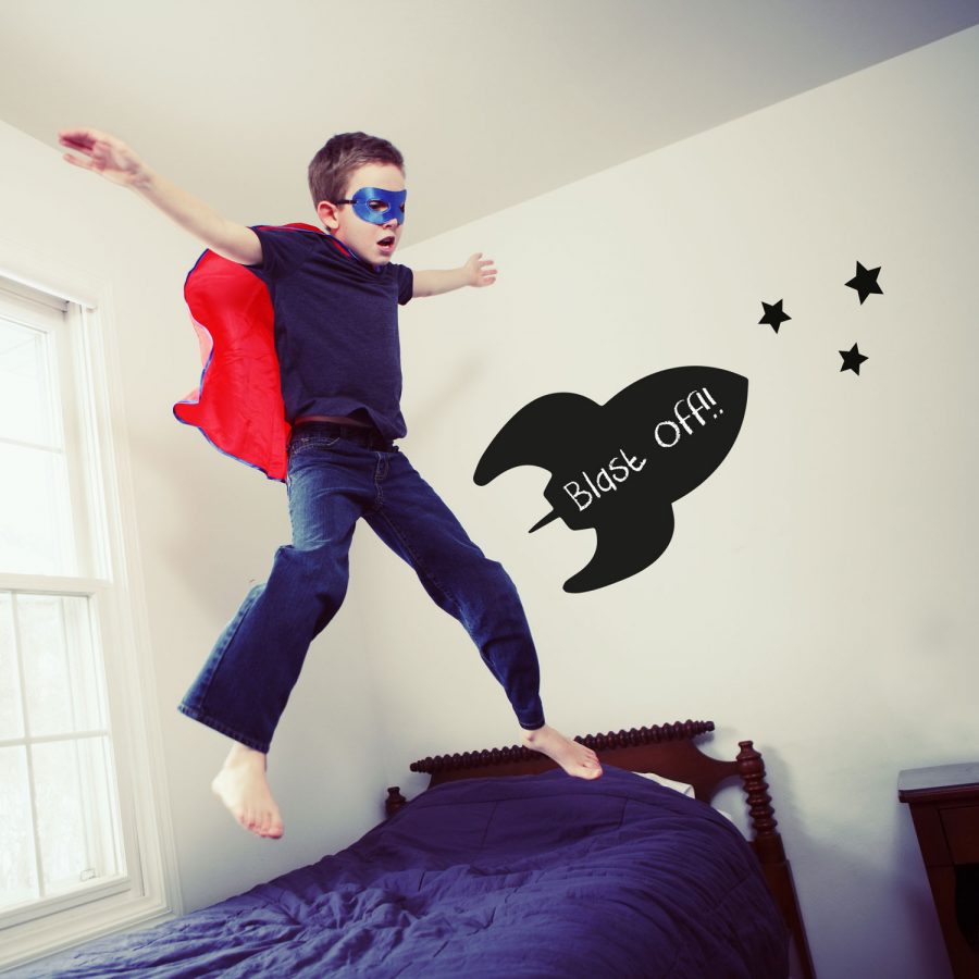 Rocket chalkboard wall sticker | Chalkboard wall stickers | Stickerscape | UK