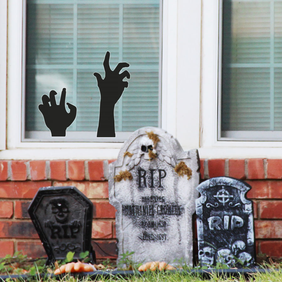 Creepy hands window stickers (Option 1) perfect for decorating your home this Halloween with a spooky scary theme
