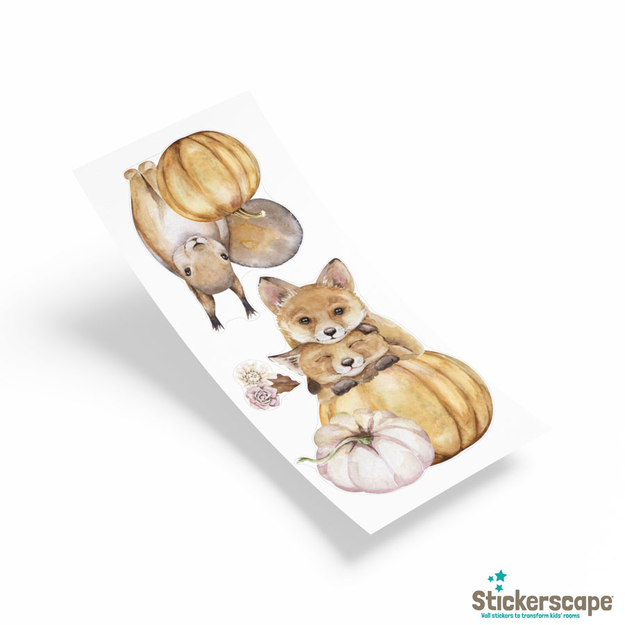 Pumpkin and Woodland Animals Window Sticker Packs | Stickerscape Pumpkin and Woodland Animals Window Sticker Packs | Stickerscape