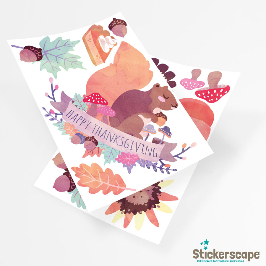 Thanksgiving Window Stickaround Packs (Option 2) | Autumn Window Stickers | Stickerscape