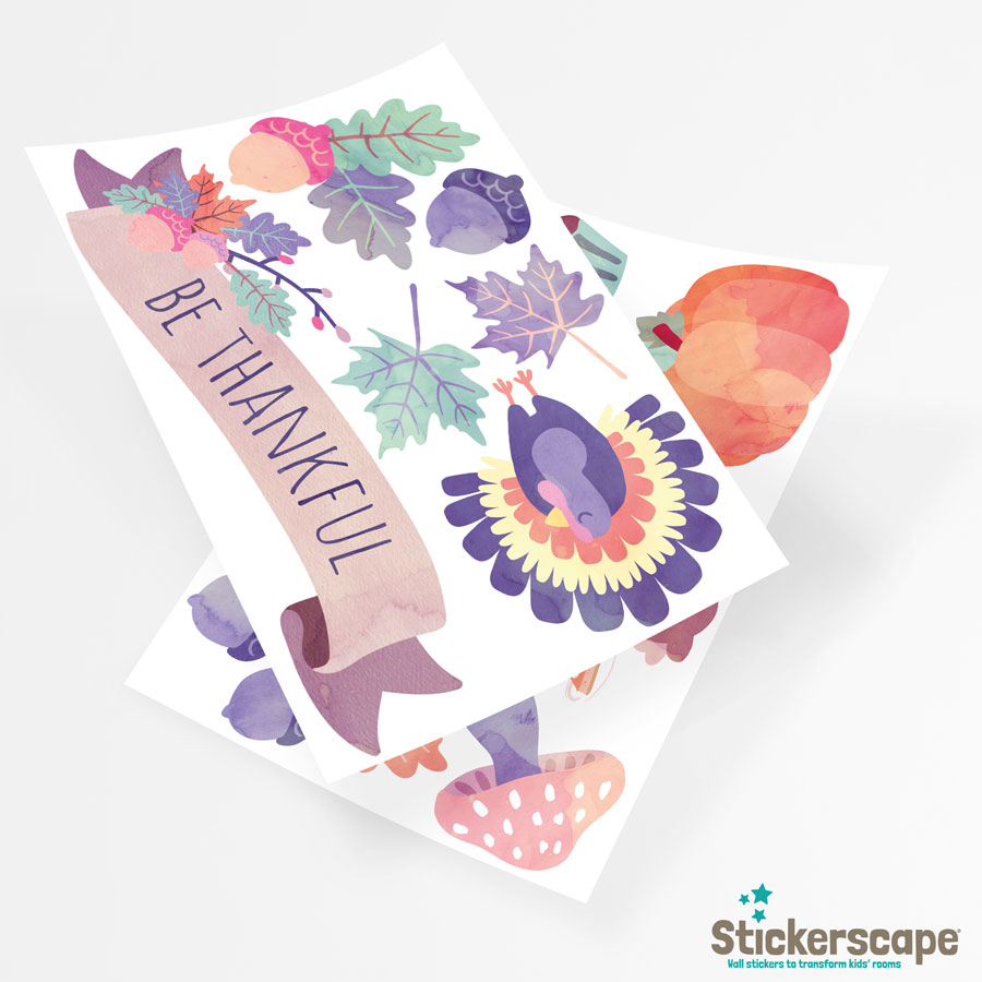 Thanksgiving Window Stickaround Packs (Option 1) | Autumn Window Stickers | Stickerscape