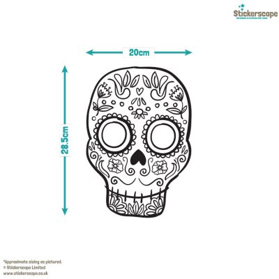 Day of the Dead Colour-in Window Stickers | Halloween Window Stickers | Stickerscape