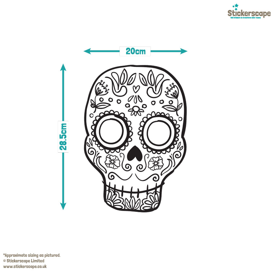 Day of the Dead Colour-in Window Stickers | Halloween Window Stickers | Stickerscape