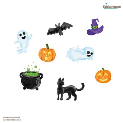 cute halloween window stickers, halloween window stickers