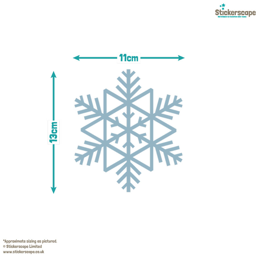 Snowflake Window Stickers (Option 2) | Christmas Window Stickers | Stickerscape