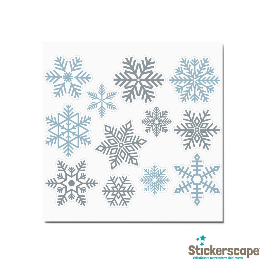 Snowflake Window Stickers (Option 2) | Christmas Window Stickers | Stickerscape