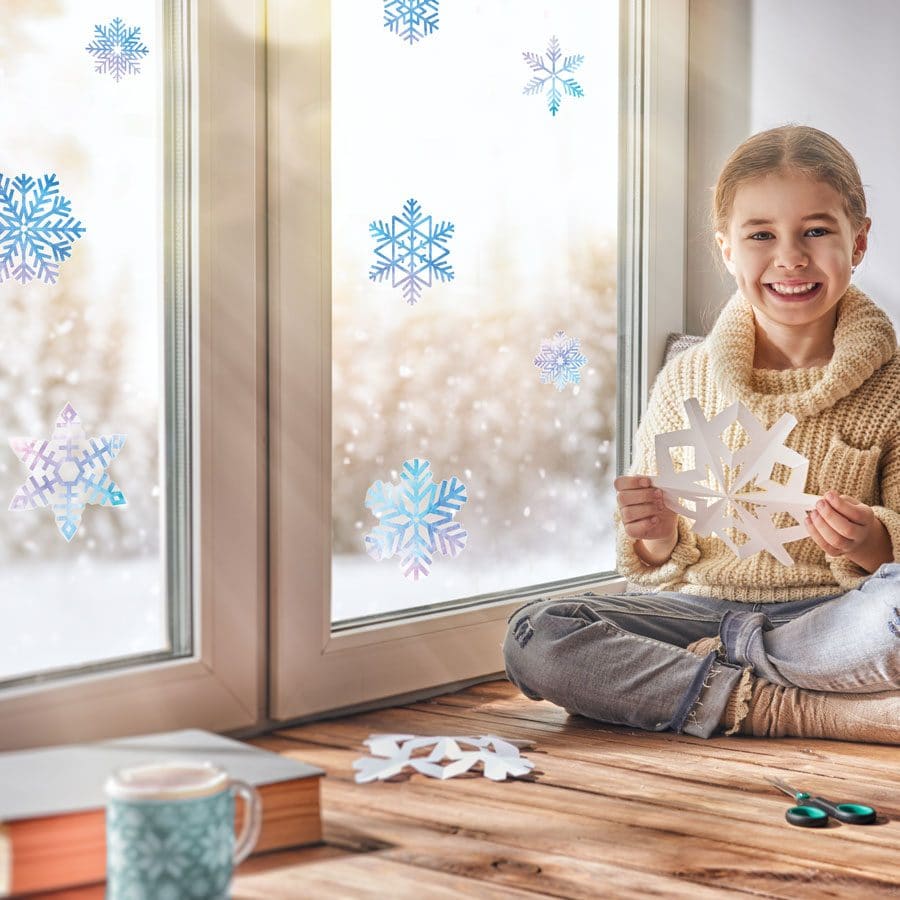Watercolour snowflake window stickers (Option 1) perfect way to decorate your windows this Christmas