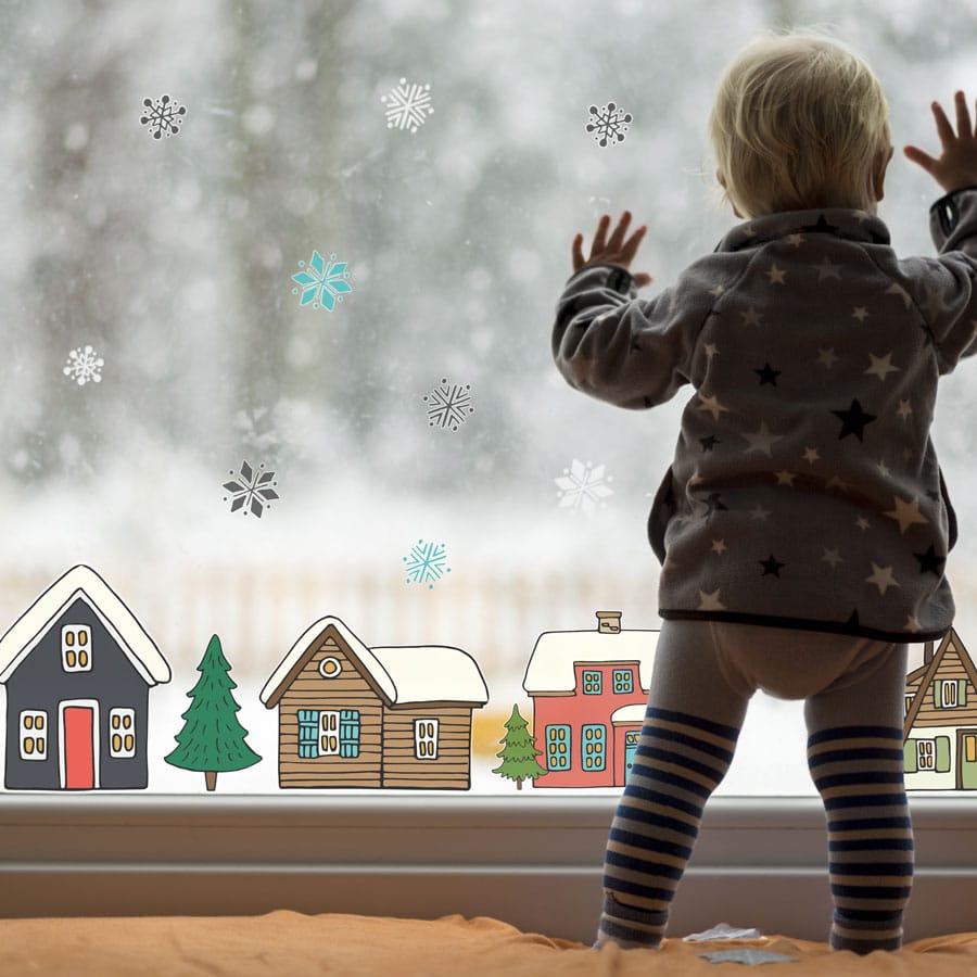 Christmas village window stickers  Stickerscape  UK