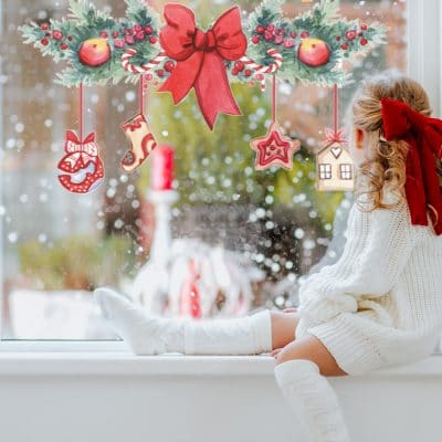 Christmas Window stickers perfect for decorating for Christmas festivities