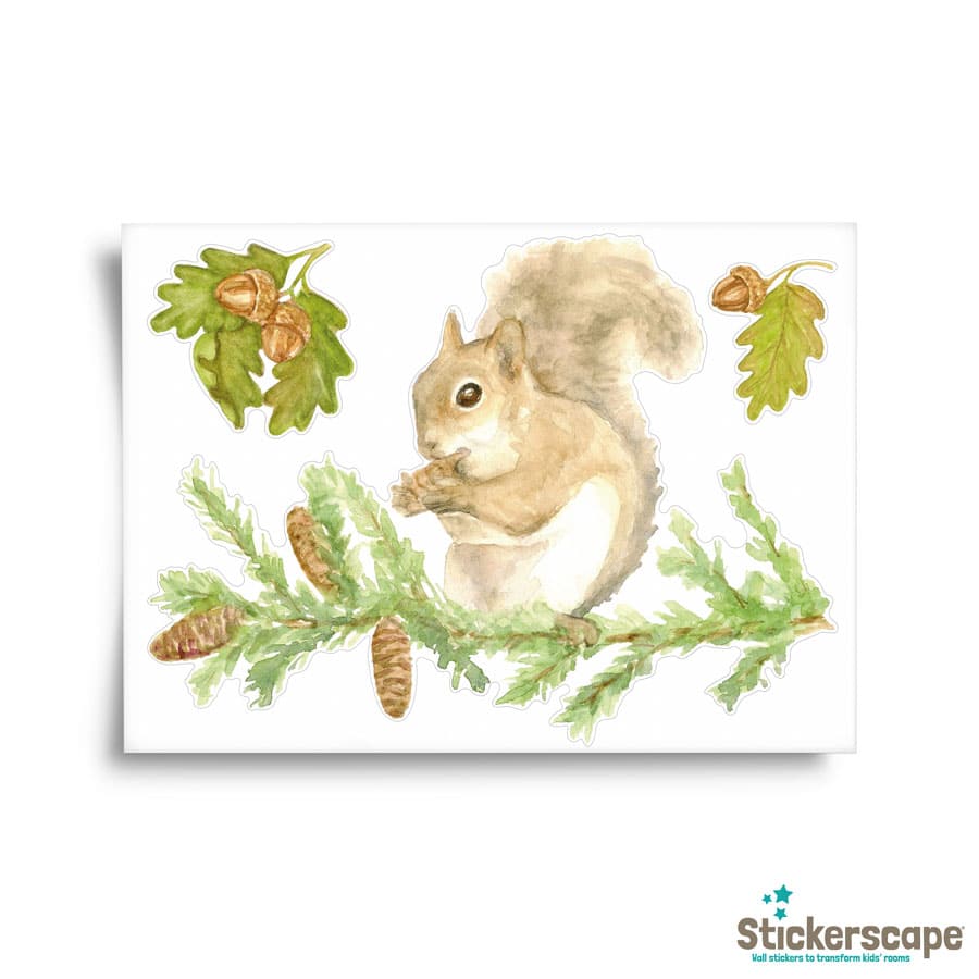 Winter Squirrel Window Sticker (Option 1) | Christmas Window Stickers | Stickerscape