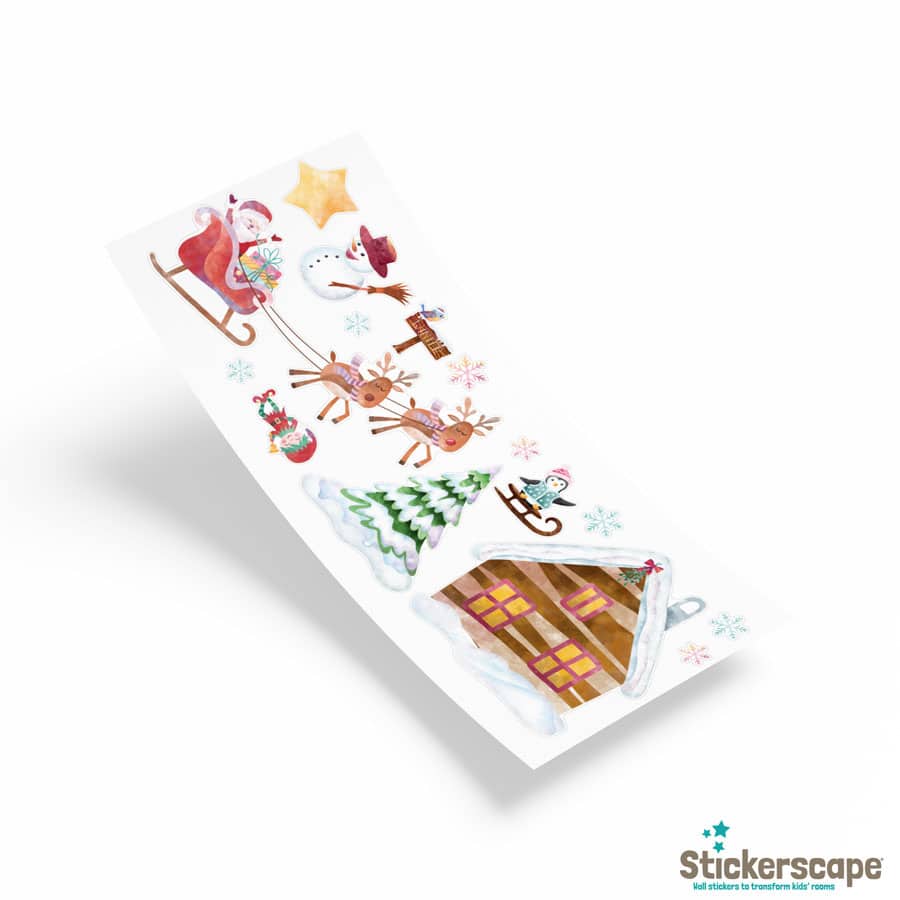 North Pole Scene Window Sticker | Christmas Window Stickers | Stickerscape