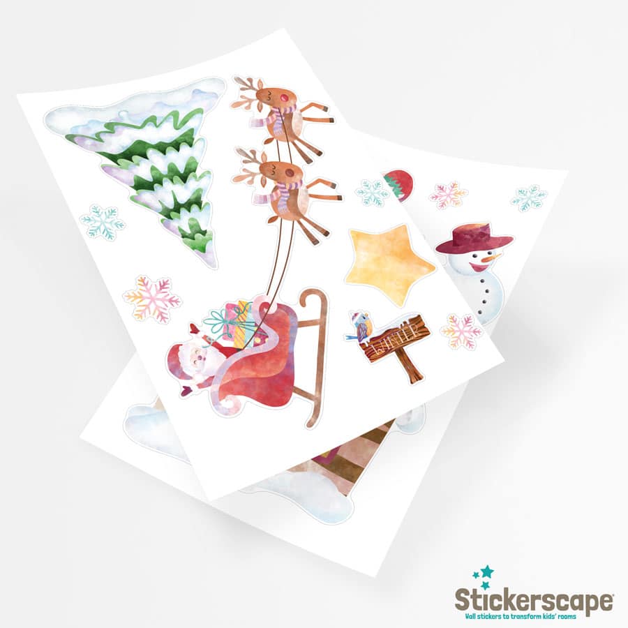 North Pole Scene Window Sticker | Christmas Window Stickers | Stickerscape
