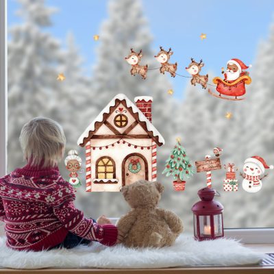 Santa's Home Window Sticker (Large) | Christmas Window Stickers | Stickerscape