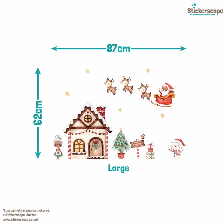 Santa's Home Window Sticker | Christmas Window Stickers | Stickerscape