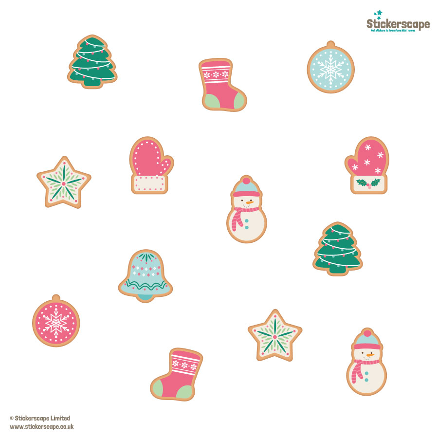 Christmas Gingerbread Window Stickers | Christmas Window Stickers | Stickerscape