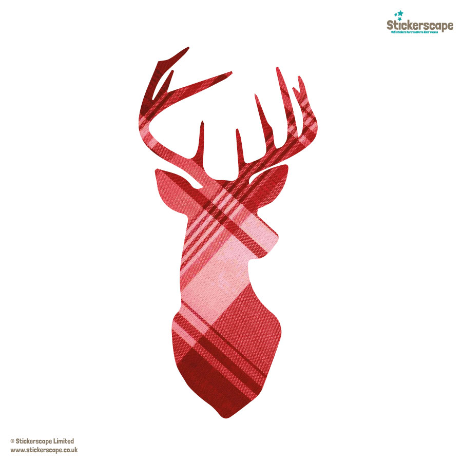 Highland Reindeer Window Sticker | Christmas Window Stickers | Stickerscape