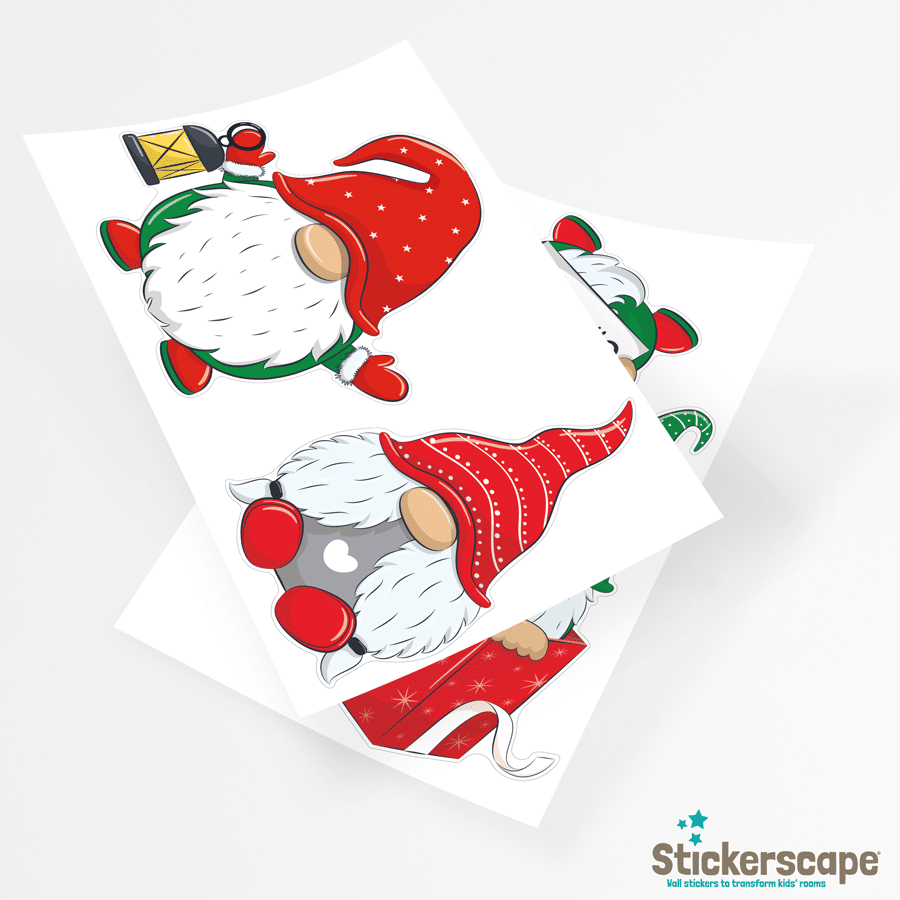 Christmas Gnomes Window Sticker | Christmas Window Stickers | Stickerscape