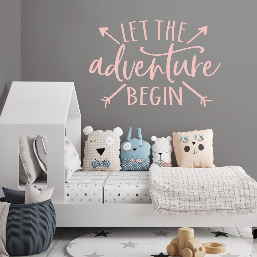 Adventure begins wall sticker | Quote wall stickers | Stickerscape | UK