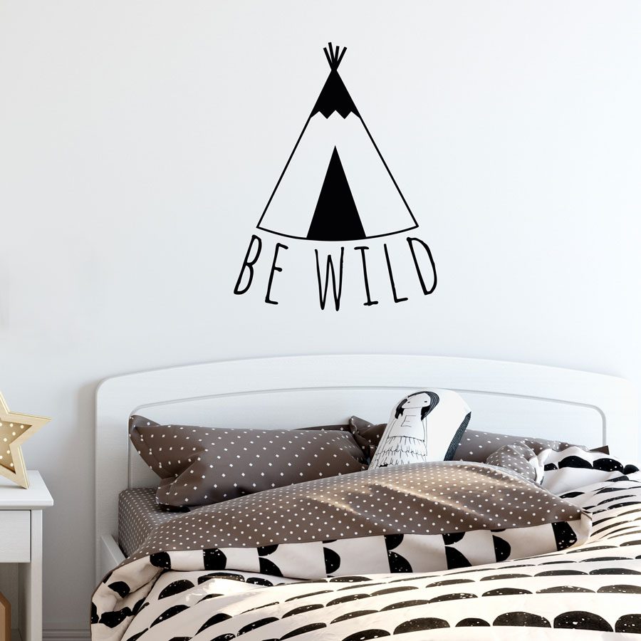 Be Wild wall sticker quote | Quote wall stickers | Stickerscape | UK