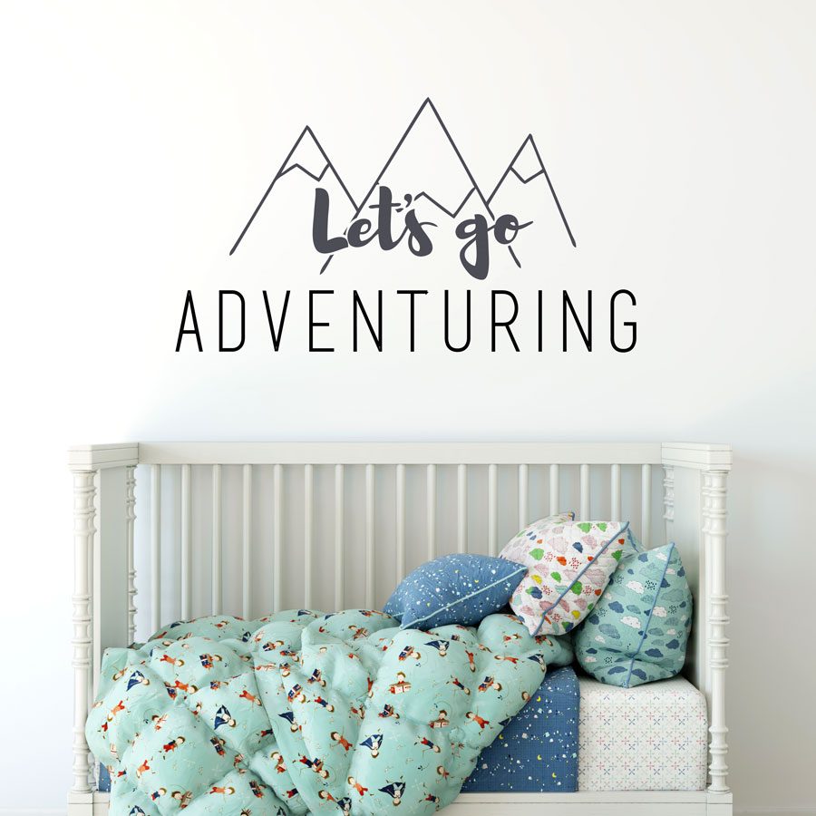 Let's go adventuring wall sticker | Wall sticker quotes | Stickerscape | UK