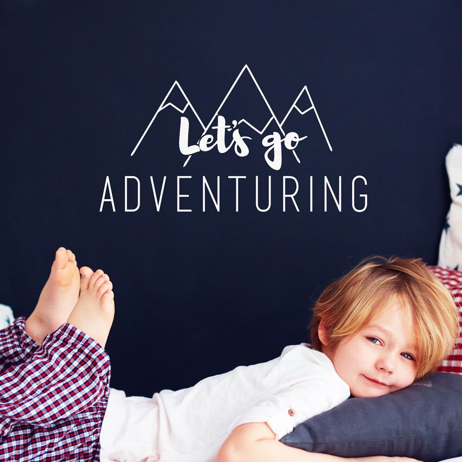 Let's go adventuring wall sticker | Wall sticker quotes | Stickerscape | UK