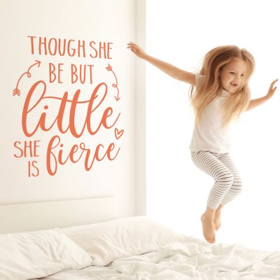 Little but fierce wall sticker quote | Quote wall stickers | Stickerscape | UK