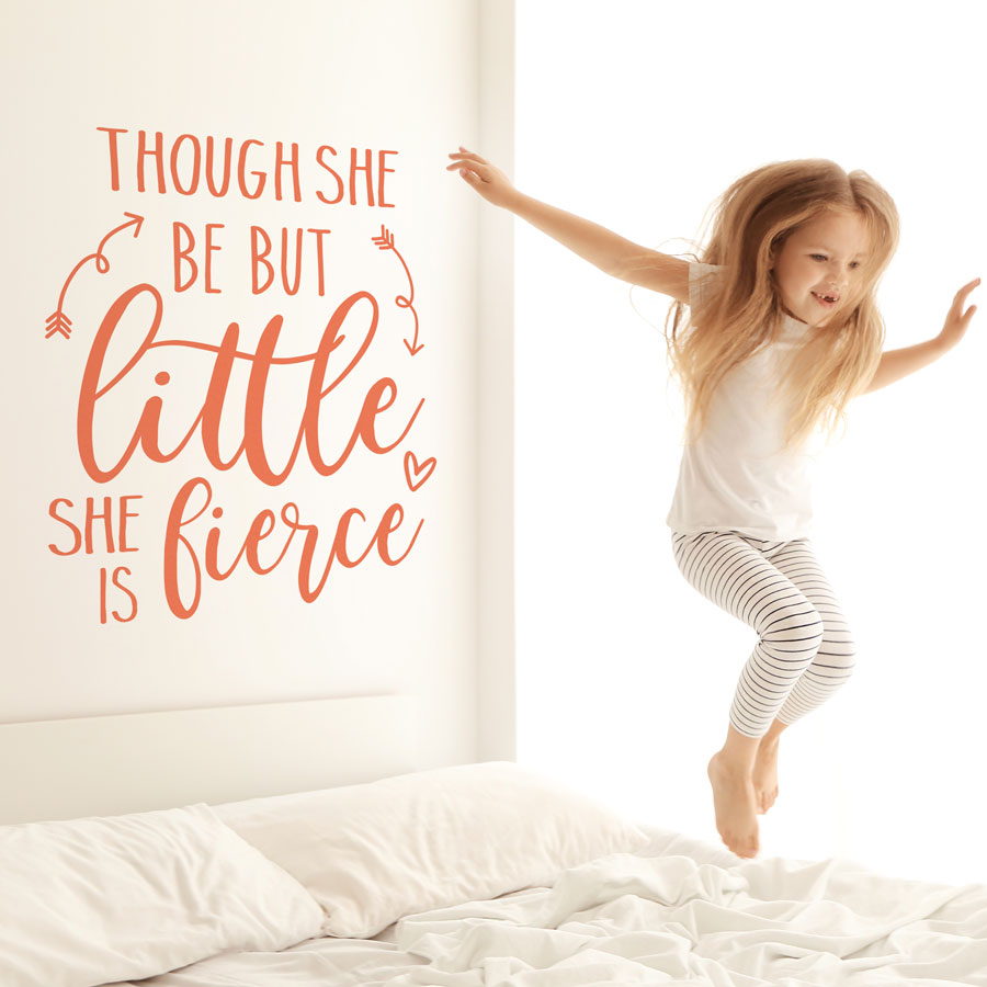 Little But Fierce Wall Sticker Quote Quote Wall Stickers Stickerscape