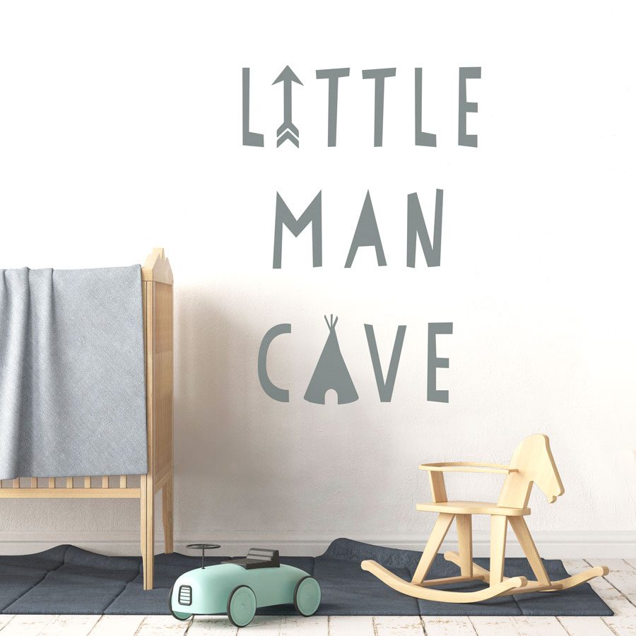 Little Man Cave wall sticker | Quote wall stickers | Stickerscape | UK