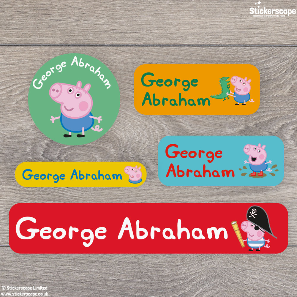 Stick on name labels for shoes