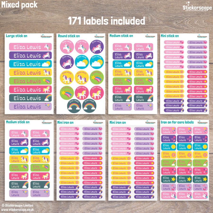 Personalised school uniform labels