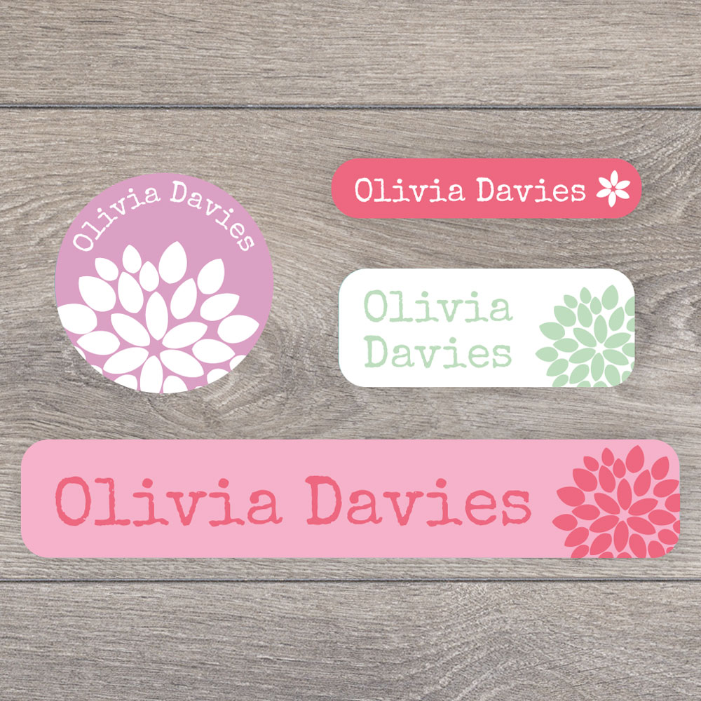 Personalised stick on clothes labels