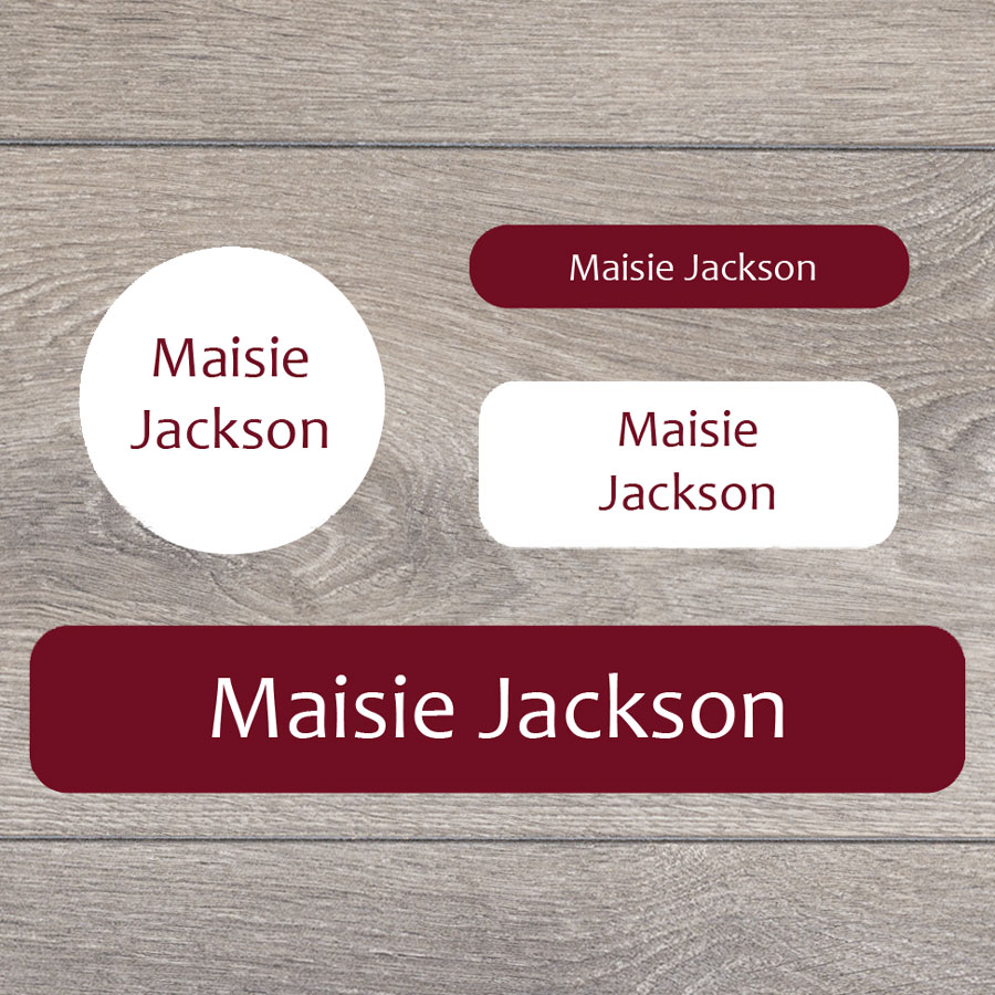 Name labels uk stick on