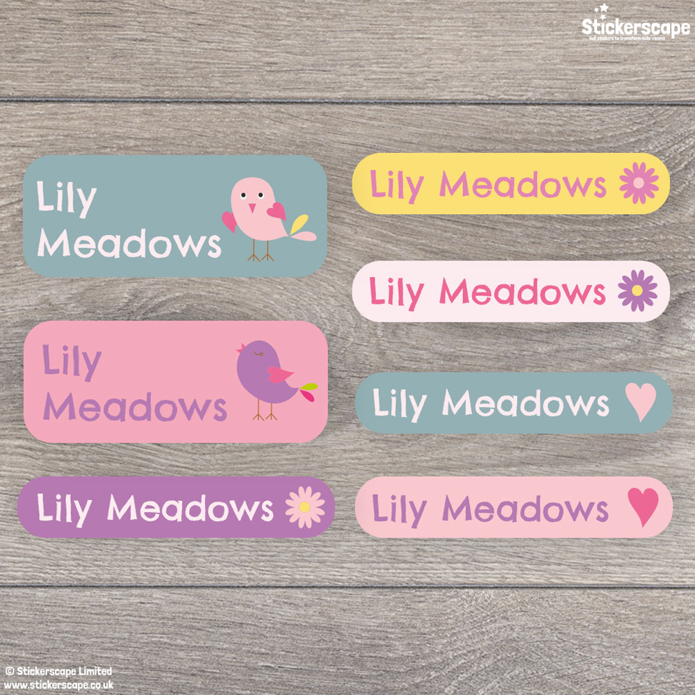 Stick on name labels for school uniform