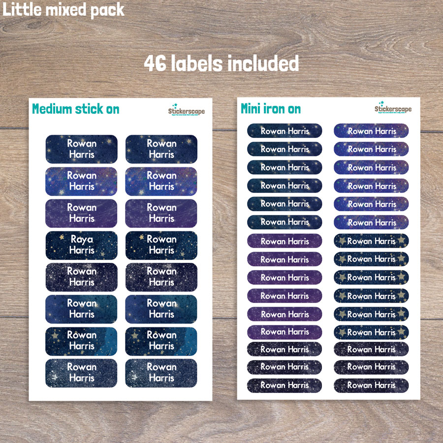 Iron on name labels for school uniform