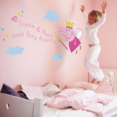 Fairy Princess Peppa Pig wall sticker (Large) | Peppa Pig wall stickers | Stickerscape | UK