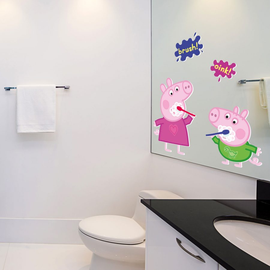 Peppa Pig rocket train wall stickers pack