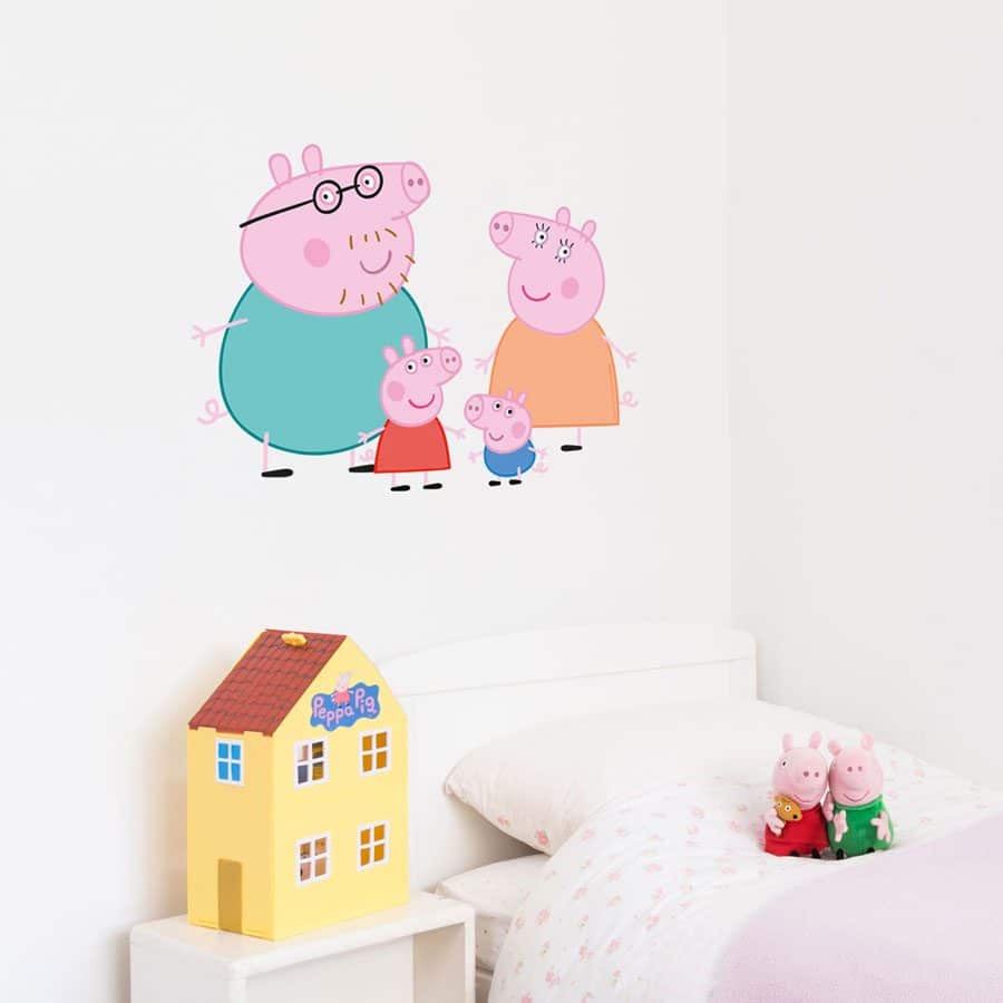 Peppa Pig family wall sticker | Peppa Pig wall stickers | Stickerscape | UK