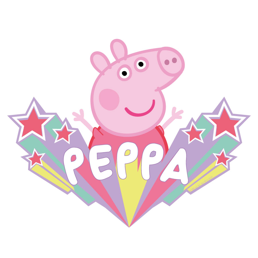 Peppa Pig starburst wall sticker in large on white background